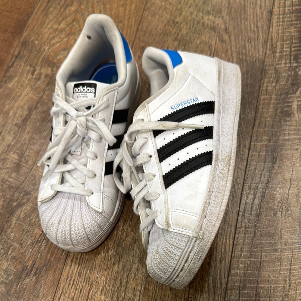 Adidas Kids Sneakers - White, Black, and Blue